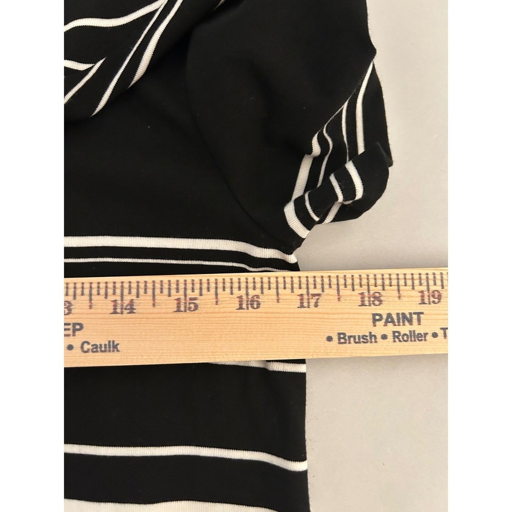 White House Black Market‎ Black White Striped Lace Up Shift Dress Womens Medium - Picture 6 of 7